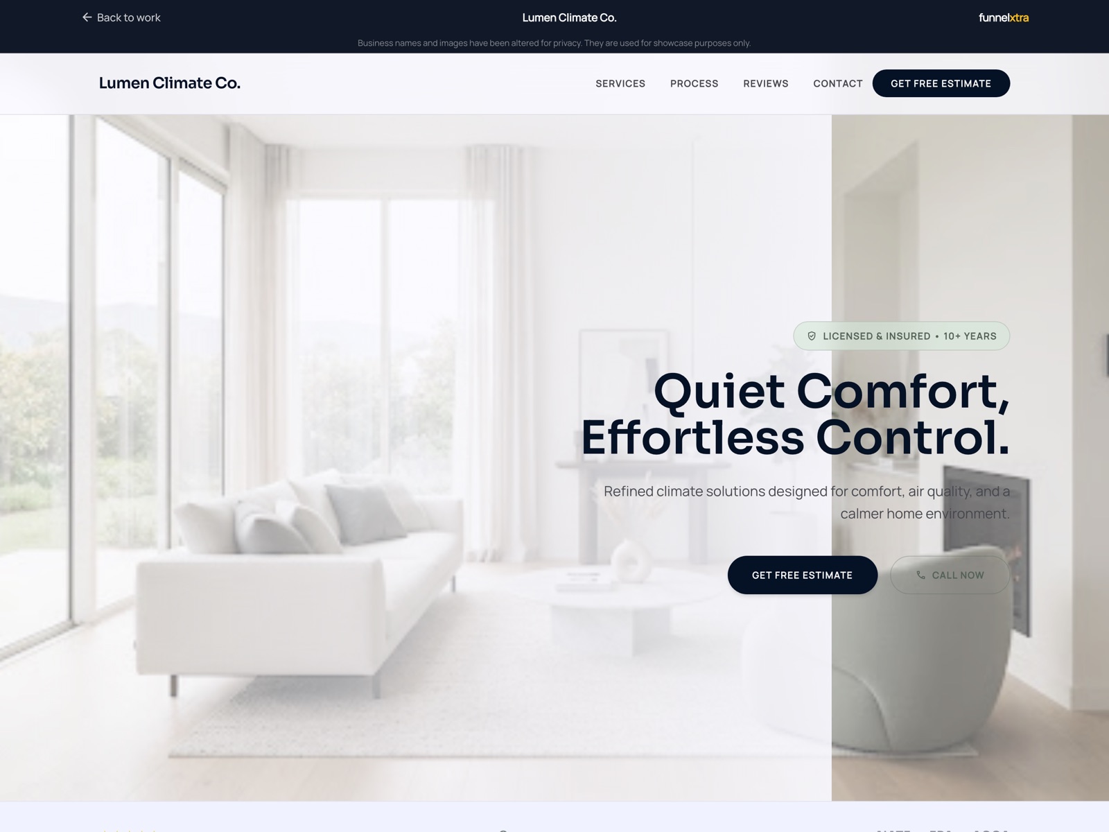 Lumen Climate Co. landing page