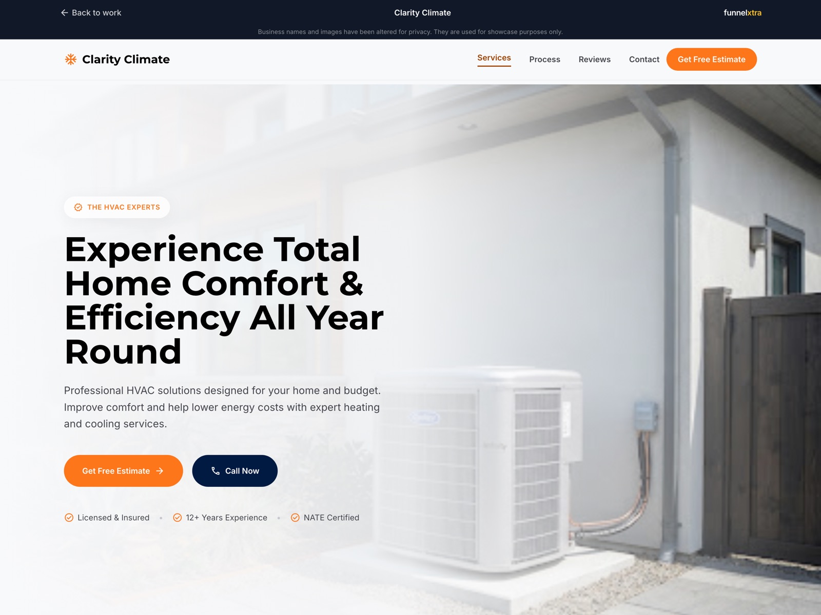 Clarity Climate landing page