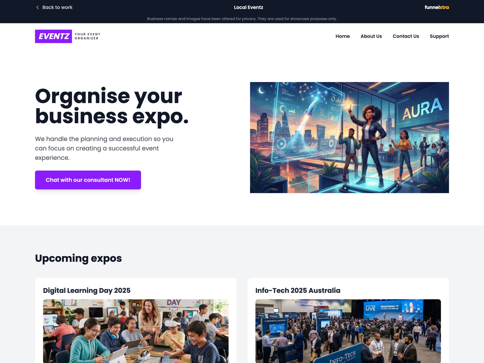 Local Eventz landing page