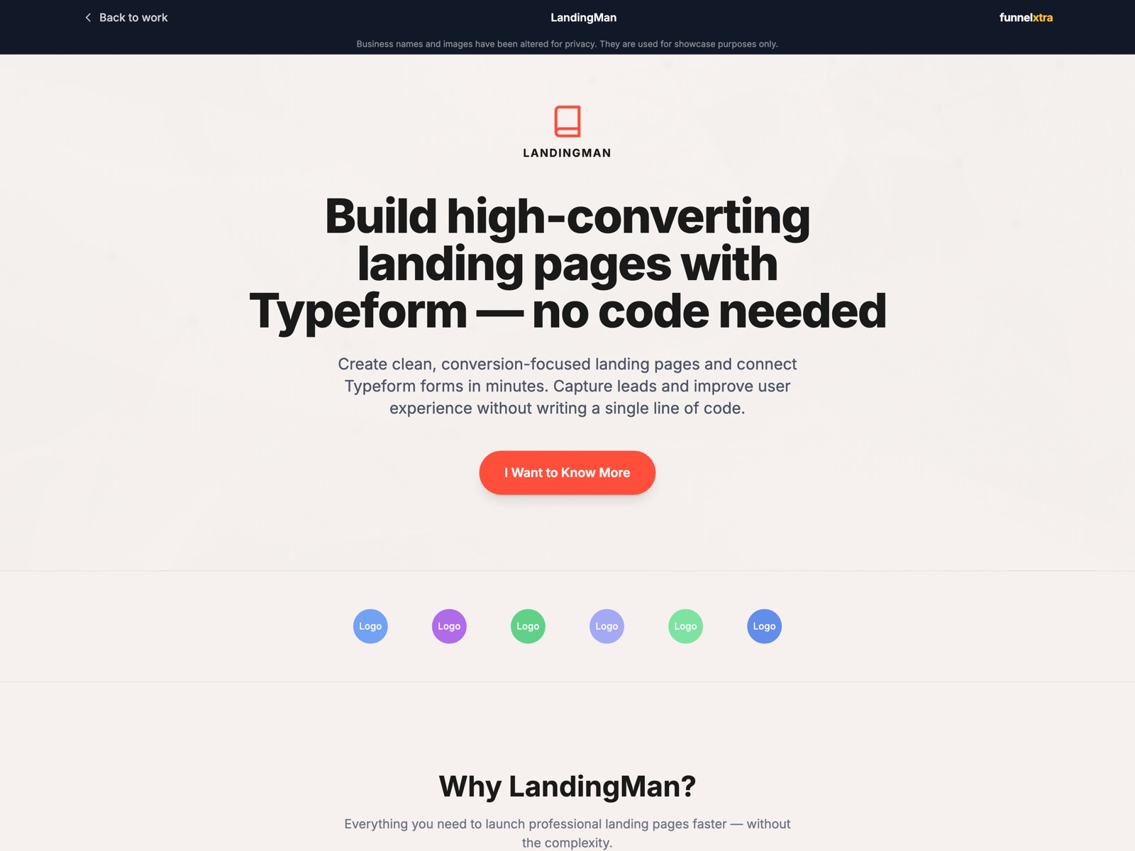 LandingMan landing page